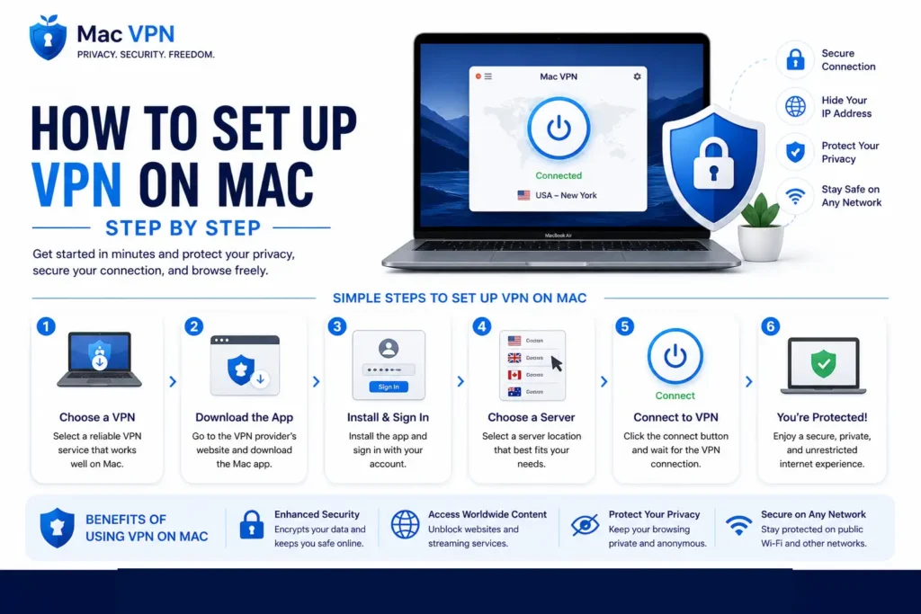 How to set up VPN on Mac step by step — 6 simple steps from choosing a VPN to connecting securely